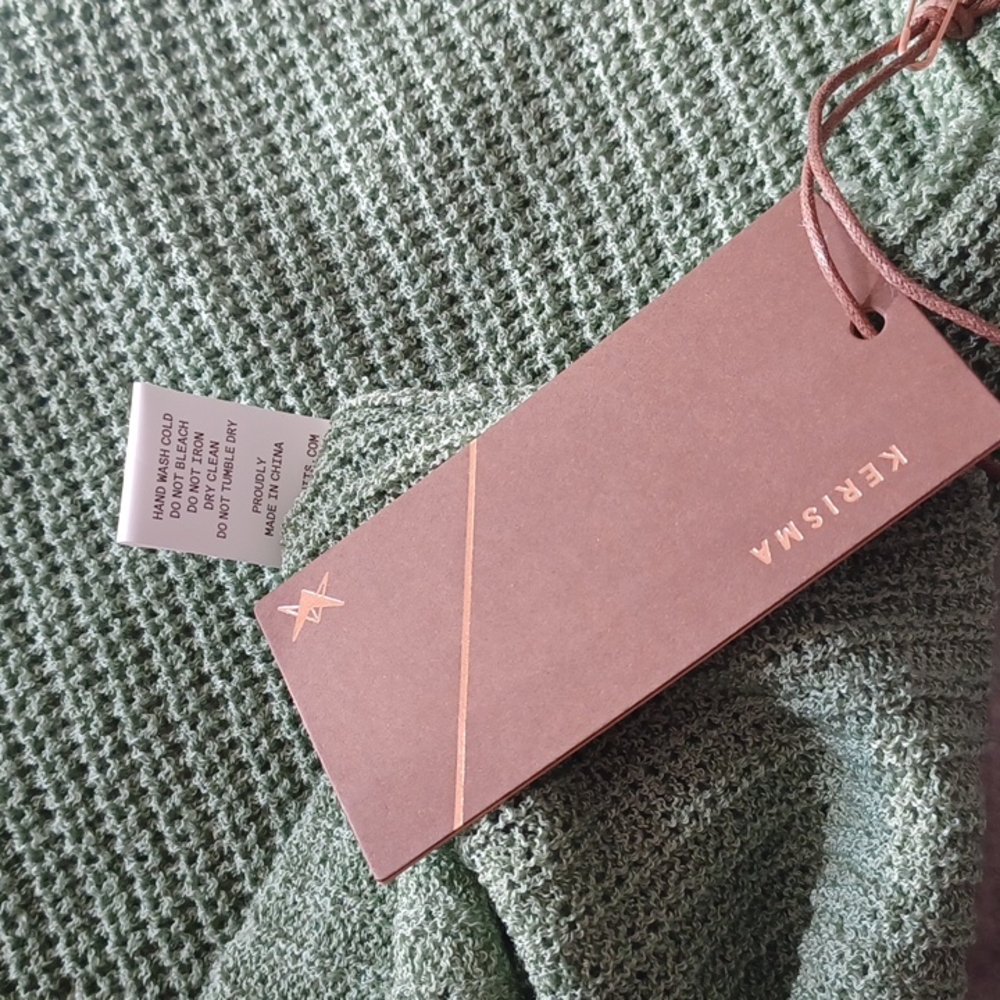 Sage Green Knitted Knit Kerisma Top - Picture 6 of 7
